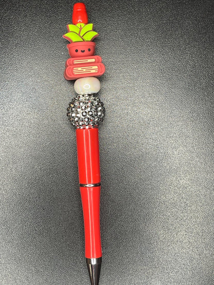 Red Beaded Pens