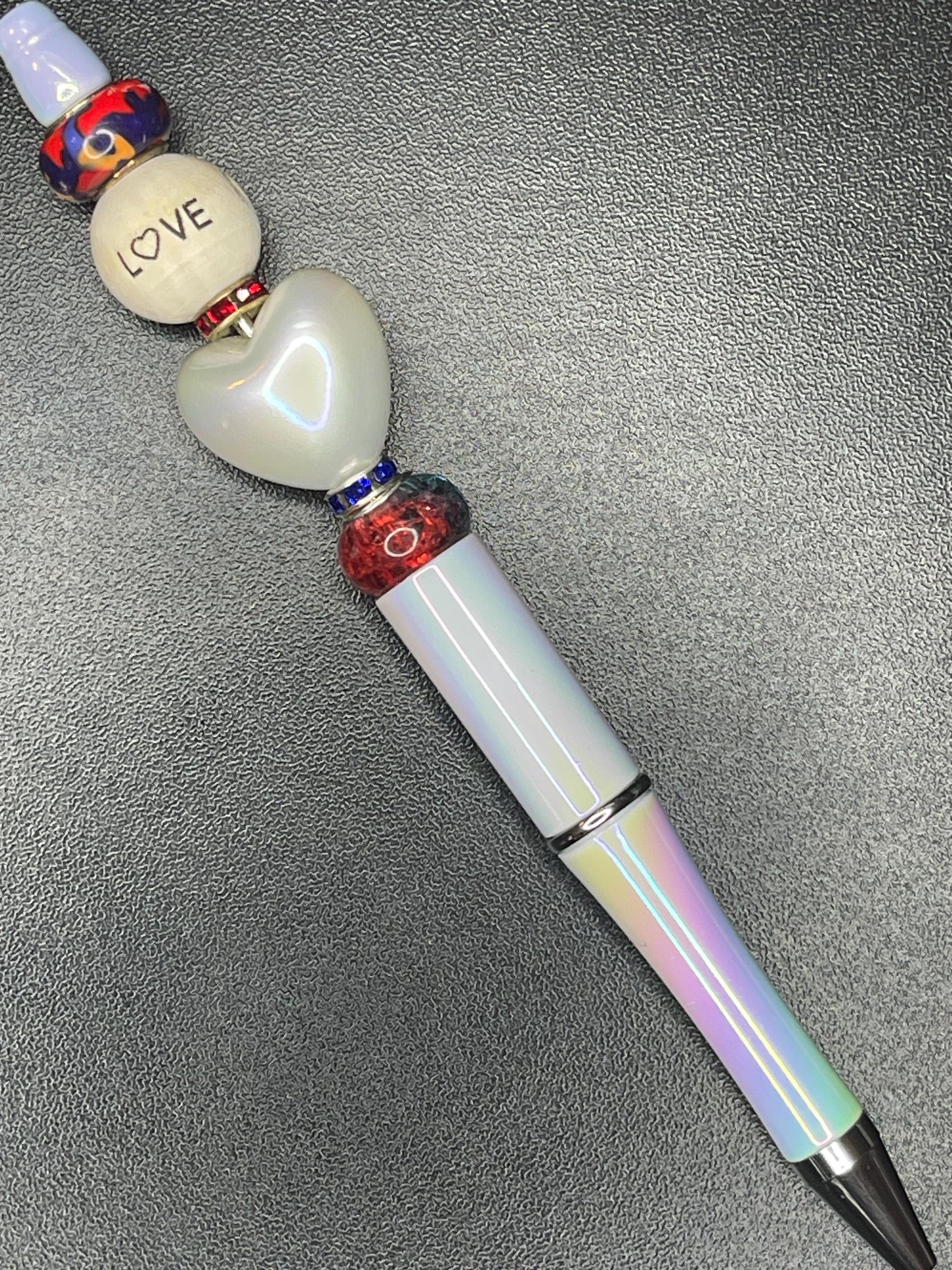 White Beaded Pens