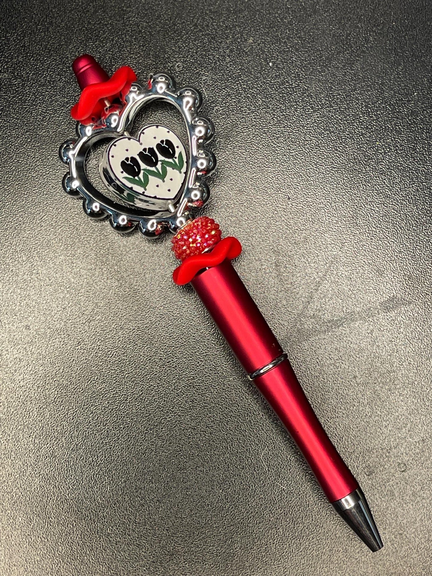 Red Beaded Pens