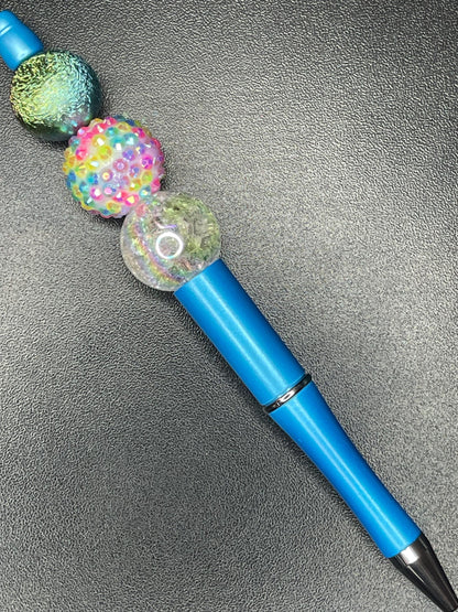 Blue Beaded Pens