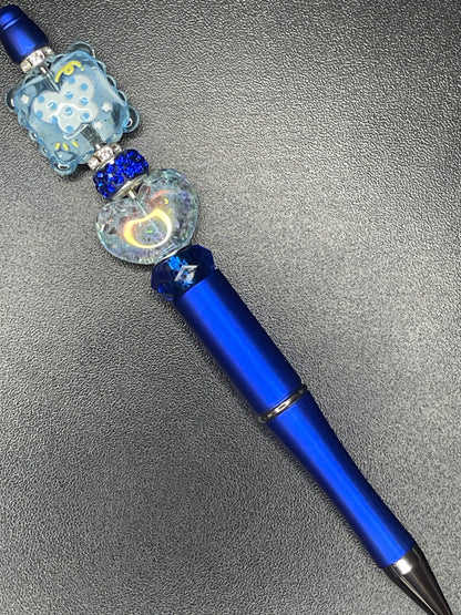 Blue Beaded Pens
