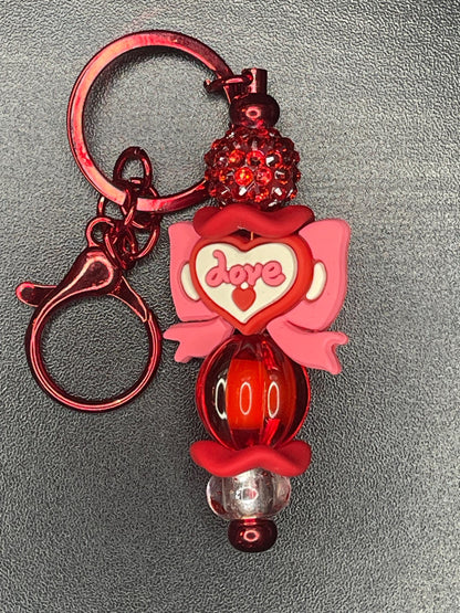 Red Beaded Keychains