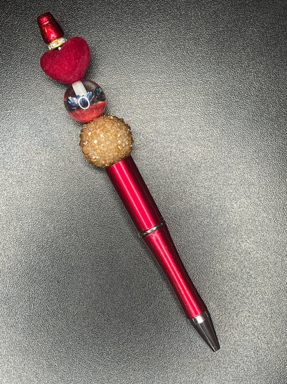Red Beaded Pens
