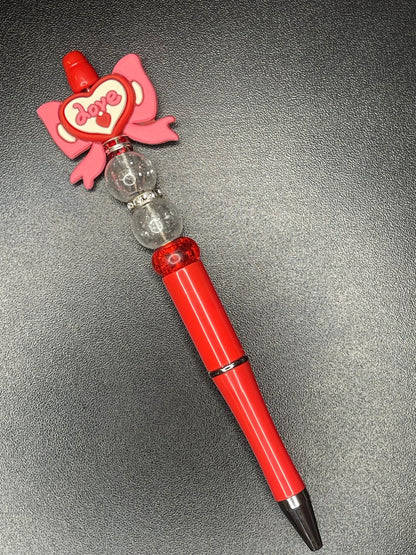 Red Beaded Pens