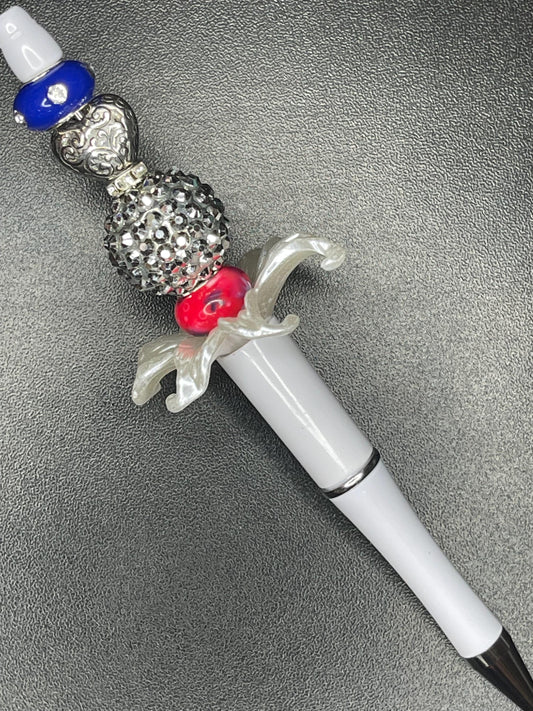 White Beaded Pens