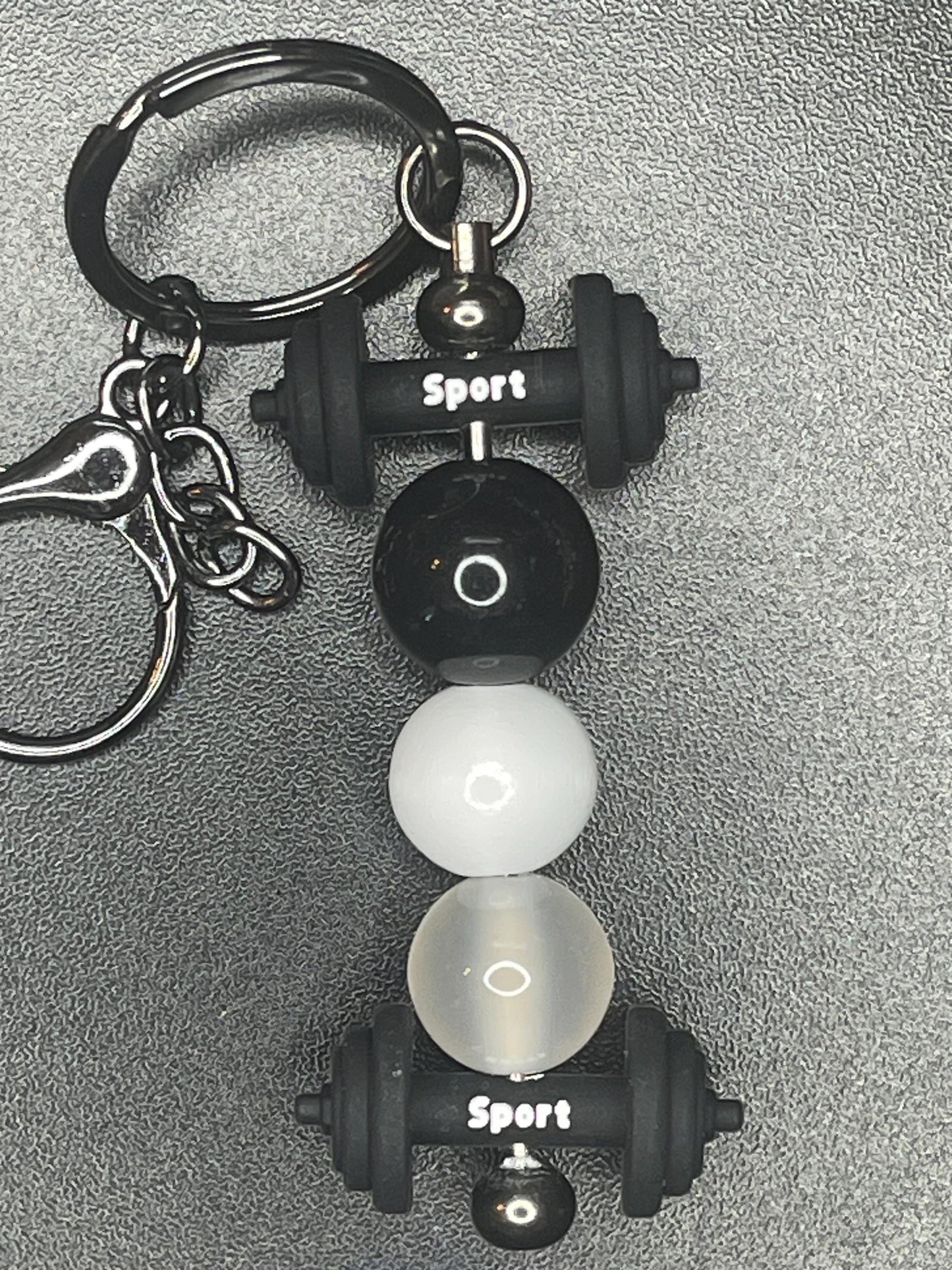 Black Beaded Keychains