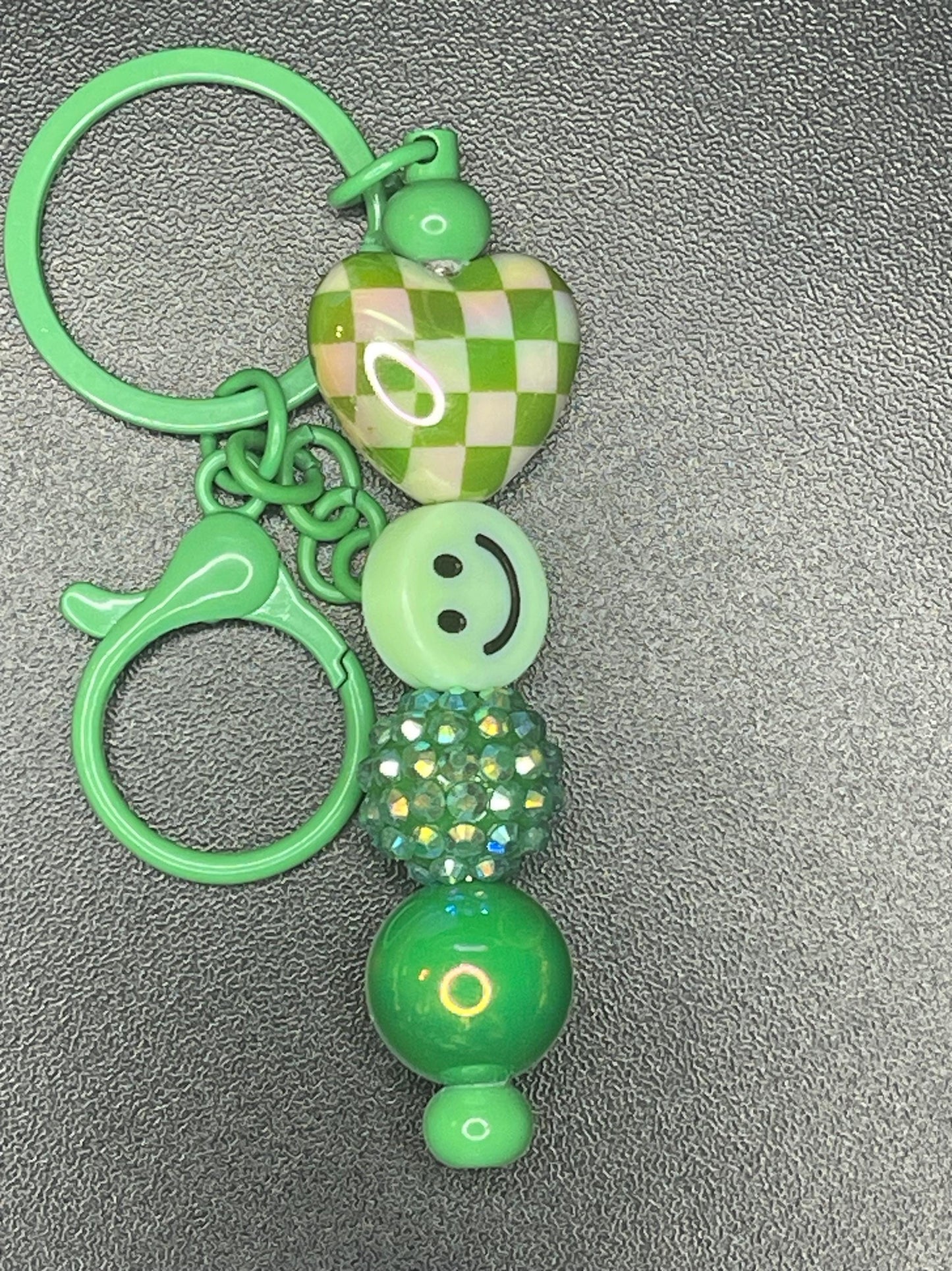 Green Beaded Keychains
