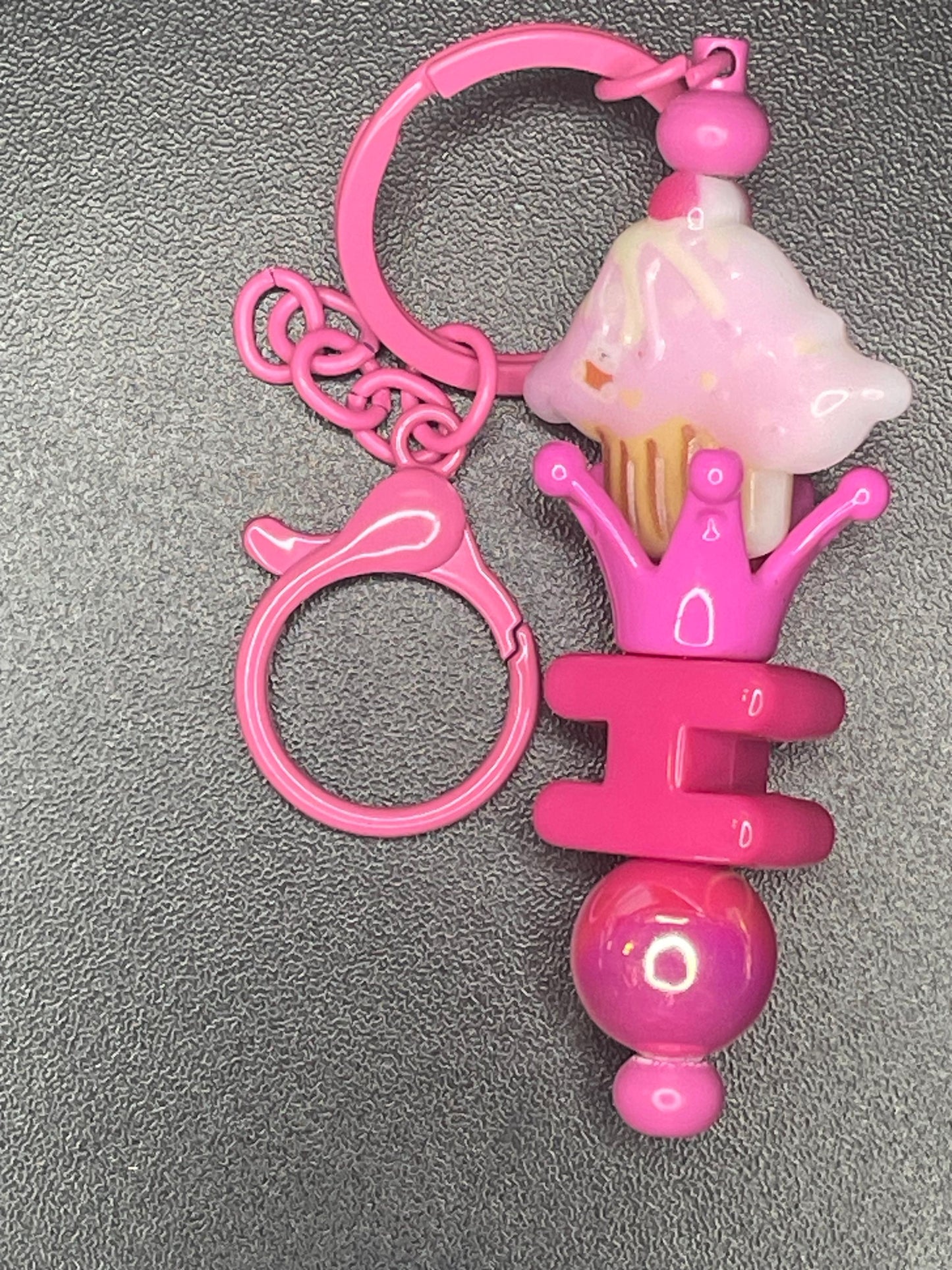 Pink Beaded Keychains
