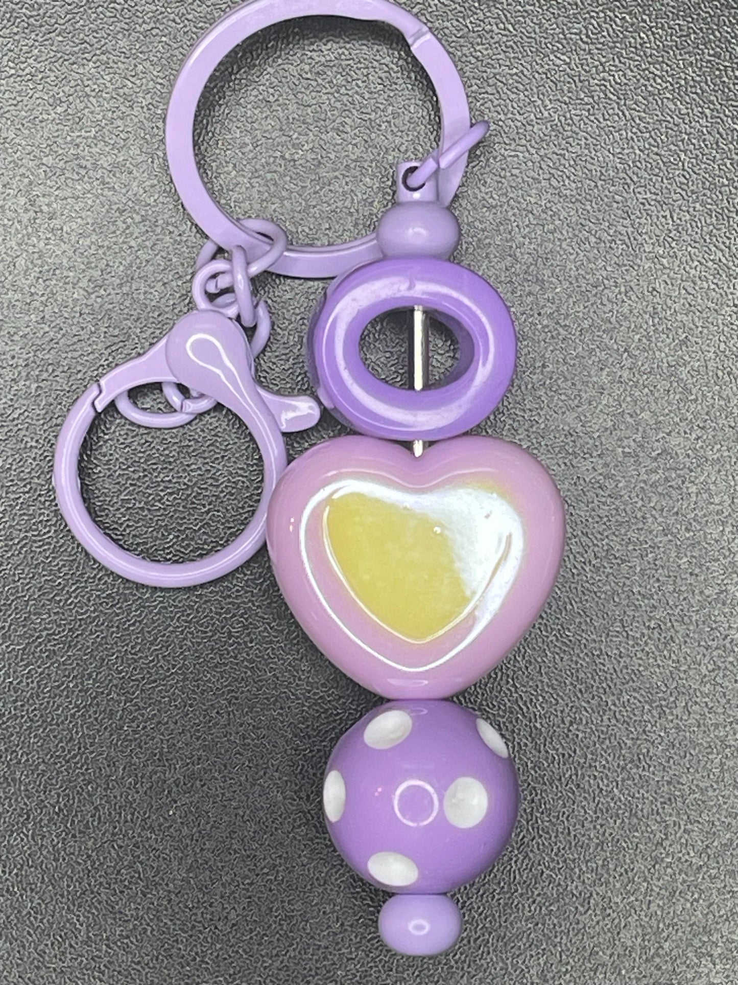 Purple Beaded Keychains