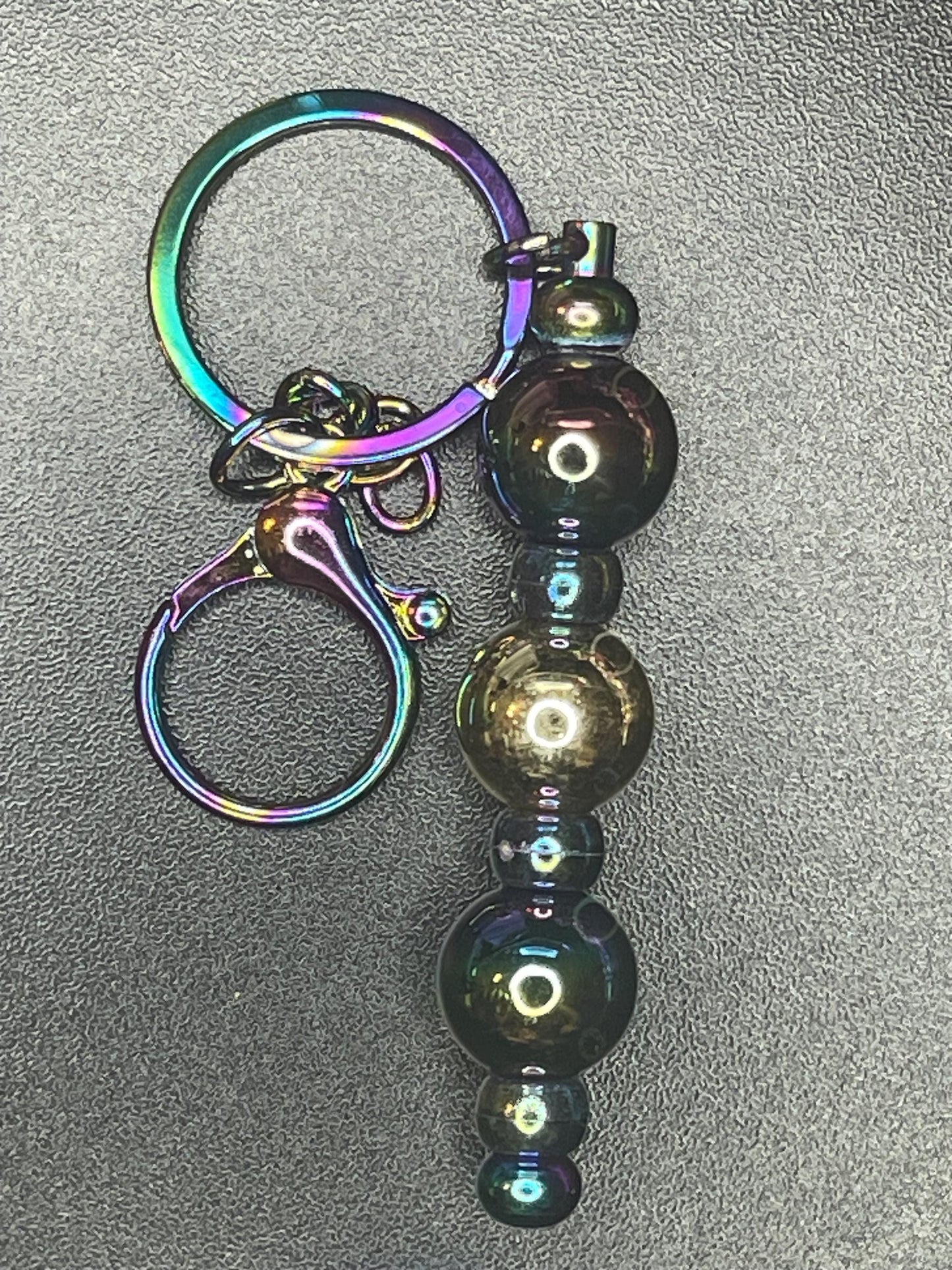 Rainbow Beaded Keychains