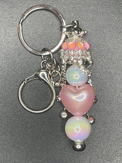 Silver Beaded Keychains