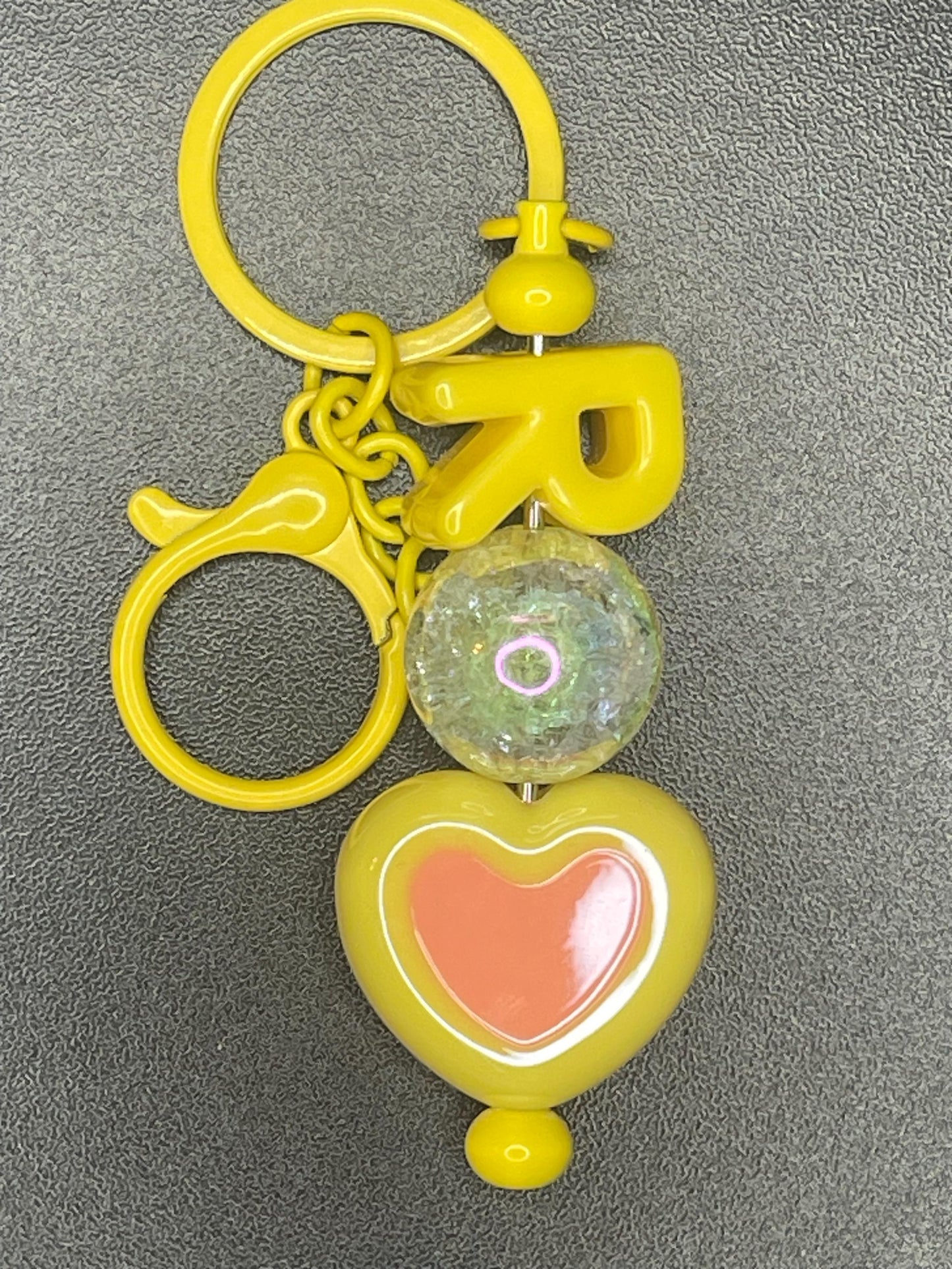 Yellow Beaded Keychains
