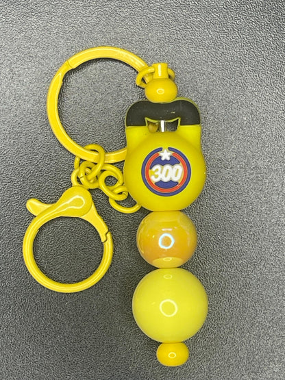 Yellow Beaded Keychains