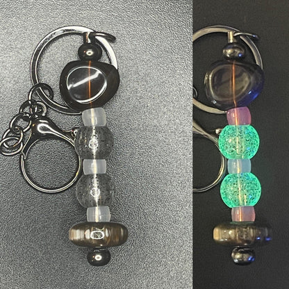 Black Beaded Keychains