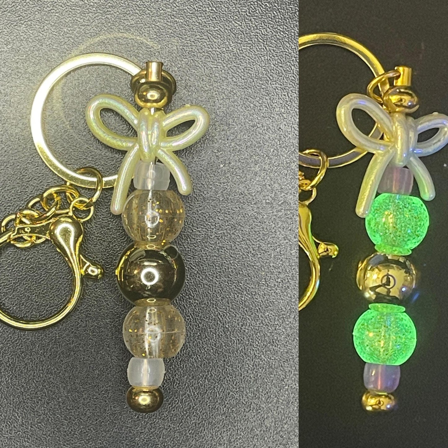 Gold Beaded Keychains