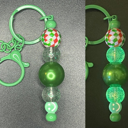 Green Beaded Keychains