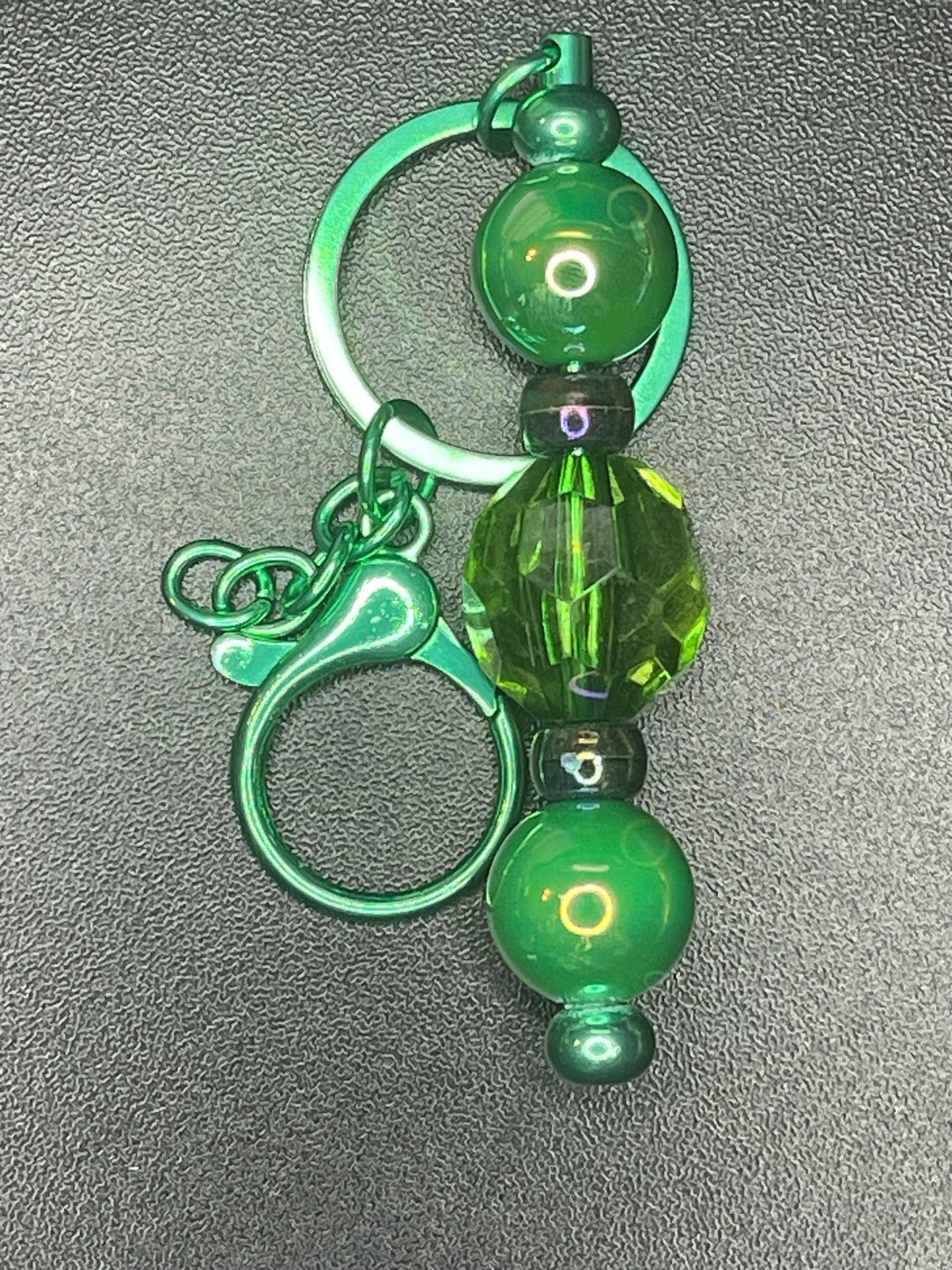 Green Beaded Keychains