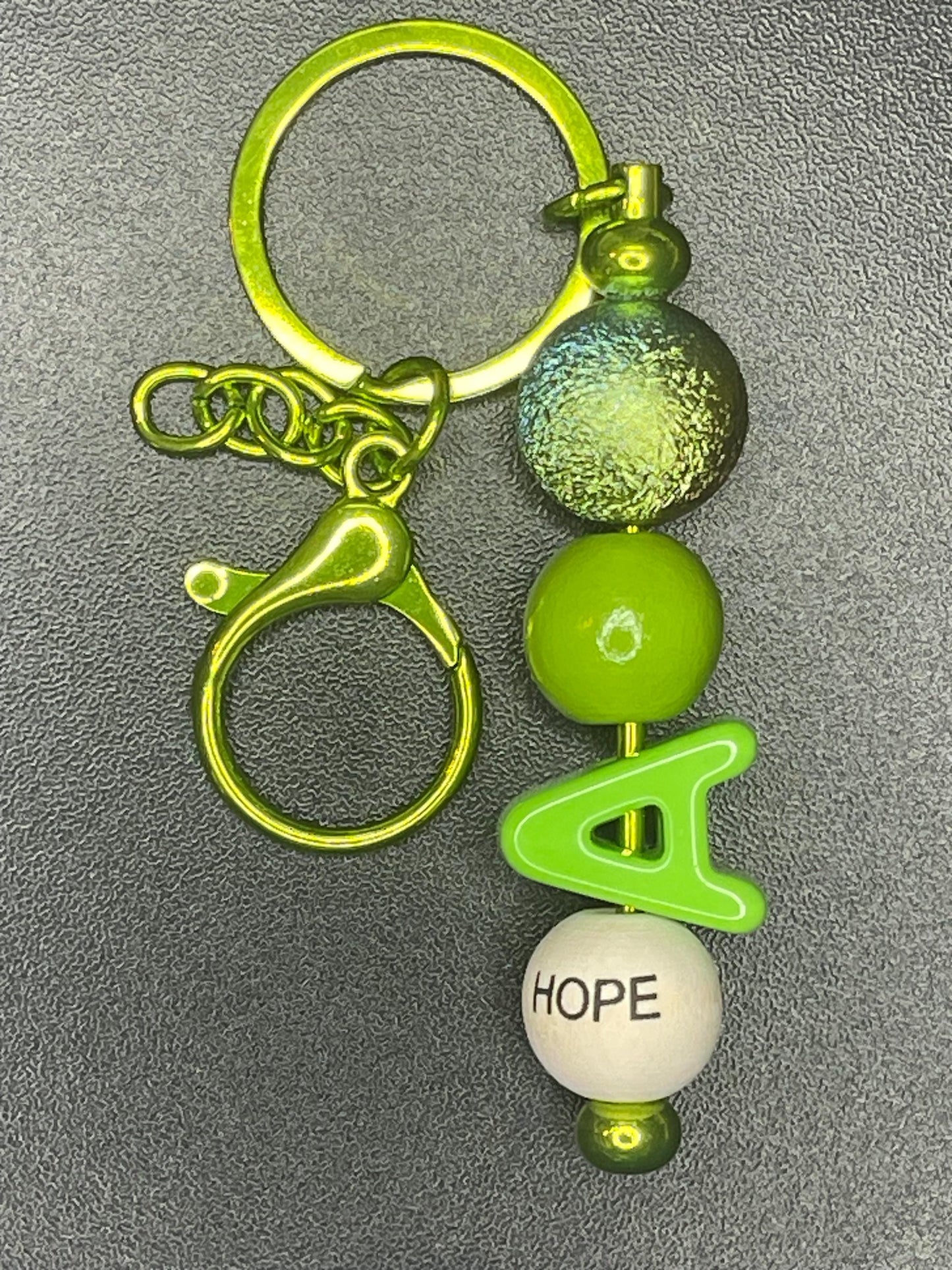 Green Beaded Keychains