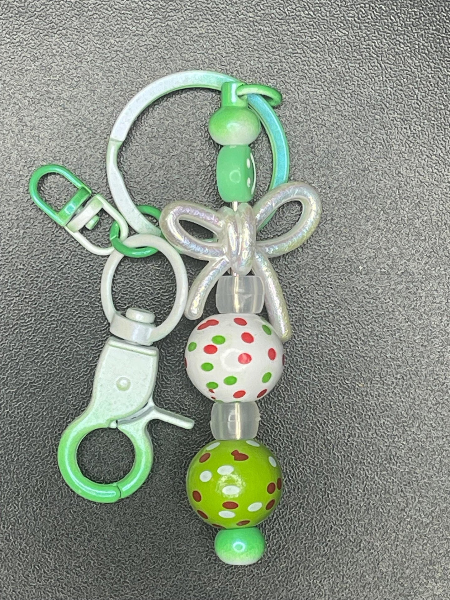 Green Beaded Keychains