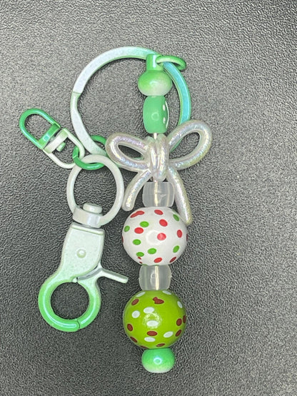 Green Beaded Keychains