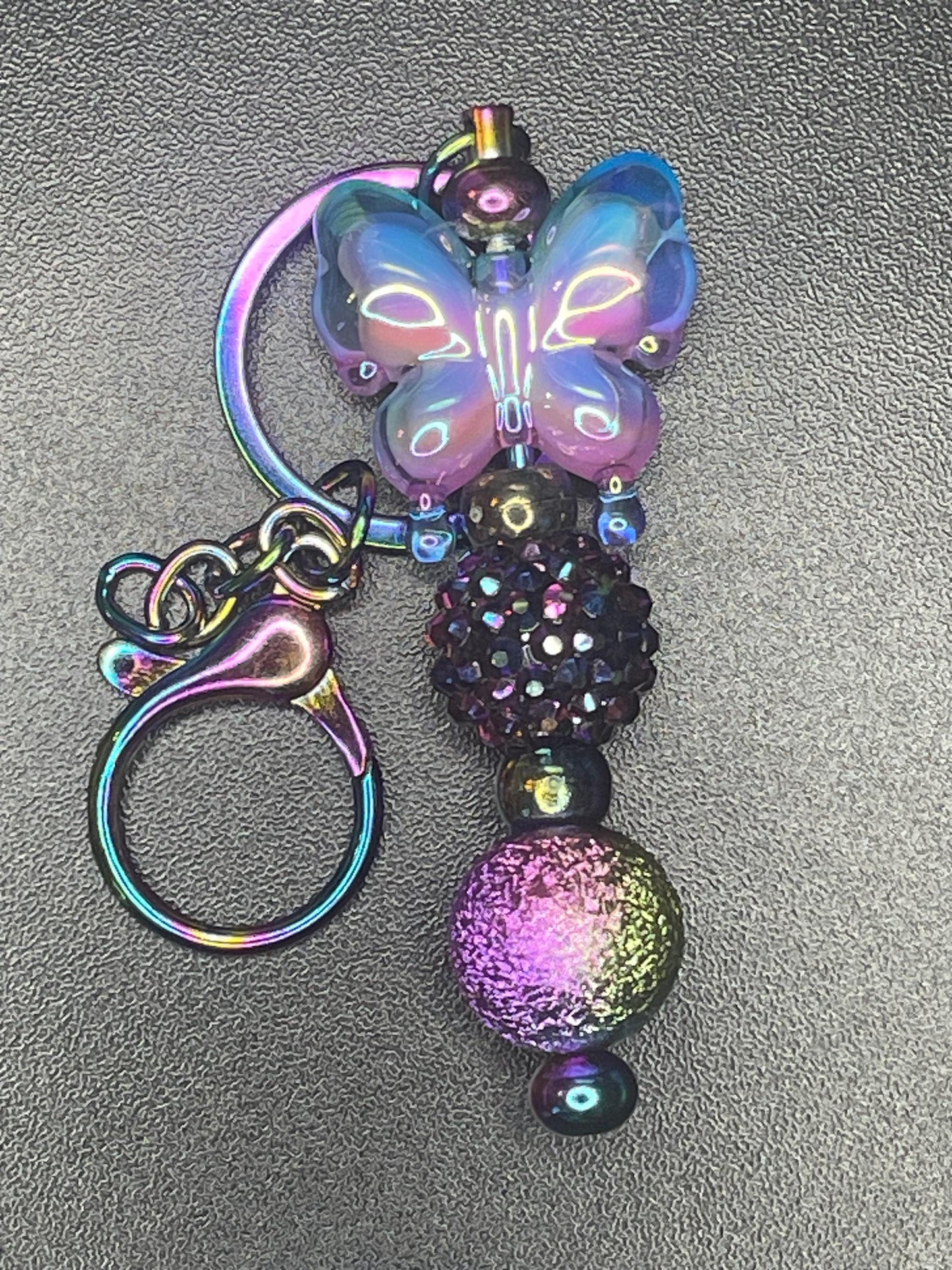 Rainbow Beaded Keychains