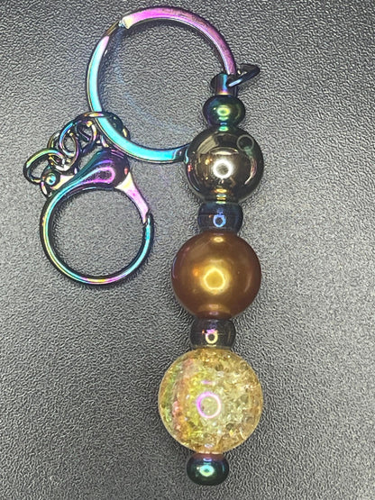 Rainbow Beaded Keychains