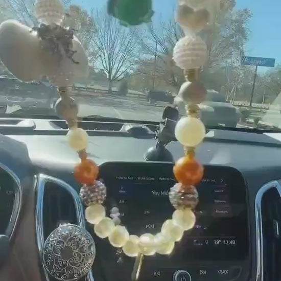 Beaded Carchains for Rearview Mirror