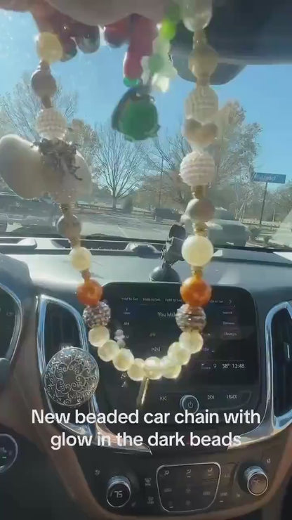 Beaded Carchains for Rearview Mirror